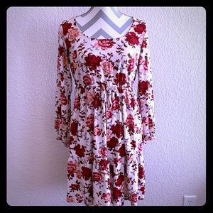 Torrid Long Sleeve Floral Dress - Size 00